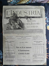 INDUSTRIA 1914 MILANO AUTOGRAFO ING. ADOLFO CARENA DIR. AMMAN PIRELLI POGLIAGHI