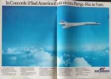 AIR FRANCE AIRLINES Pubblicità original 1975 CONCORDE PARIS RIO DE JANEIRO 7 ORE
