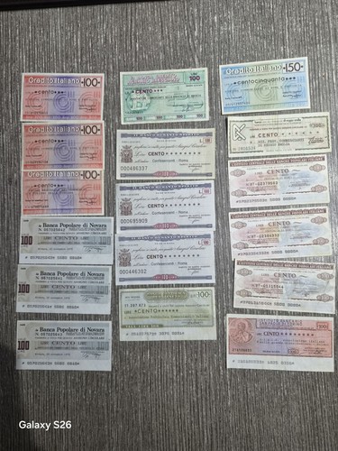 Lotto miniassegni italiani