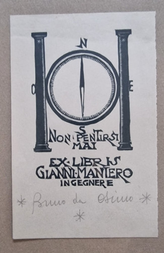 Bruno osimo ex libris - da, osimo.
