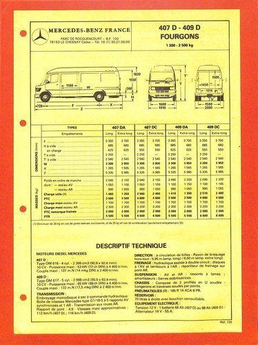 Mercedes utilitaires 407 - 407, d