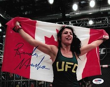 Foto firmata Randa Markos UFC 8x10 PSA/DNA COA immagine autografa con bandiera canadese