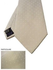 CRAVATTA IN SETA LUCIANO SOPRANI MADE ITALY BEIGE CON POIS