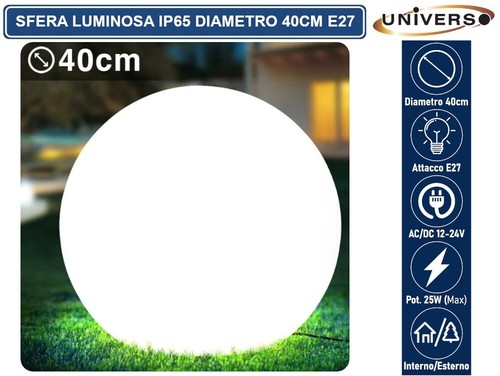 Lampada sfera bianca - a, da