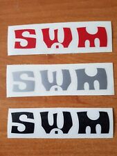 COPPIA ADESIVI SERBATOIO SWM ENDURO ANNI '70, MOTO EPOCA STICKERS DECAL