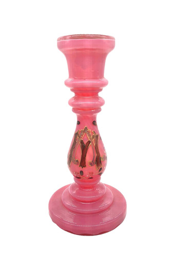 Candeliere vetro rosa - candeliere,