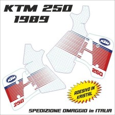 Adesivi in kristal KTM 250 1989 per serbatoio e convogliatori