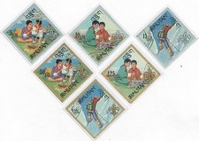 BHUTAN 1967 GUIDE PER LO SCAUTISMO 6 Val. Cat.M.143A-148A