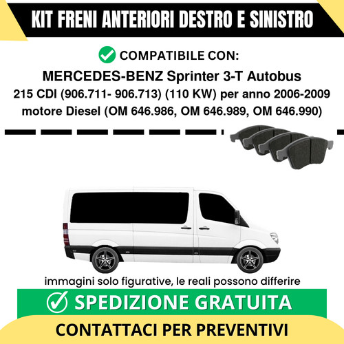 Pastiglie freno anteriori per - pastiglie,