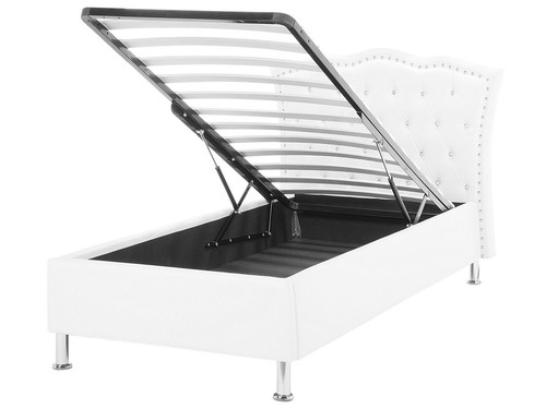 Letto con contenitore - letto, pelle