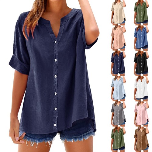 Shirt donna estiva lino - t-shirt,