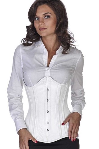 Corsetto corsetto bianco pelle