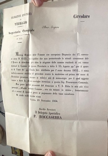 Piego lettera viterbo somme - piego,