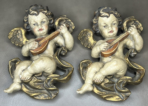Coppia cherubini parete - coppia,