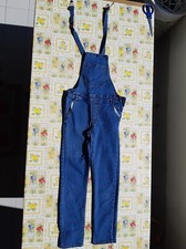 SALOPETTE JEANSRAGAZZA ZARA KIDS COLLECTION 5 TASCHE A BOTTONI 152 cm USATA