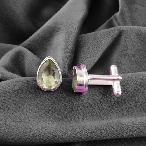 Gemelli ametista verde argento