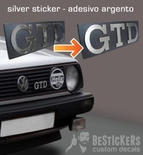 ADESIVO per RESTAURO targhetta golf mk2 GTD badge logo emblema stemma scritta