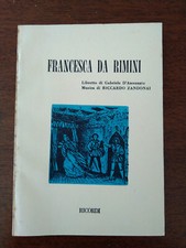 Libretto opera "Francesca da Rimini" Ricordi 1982