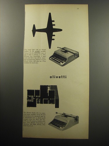 Pubblicità olivetti 1957 - pubblicità,