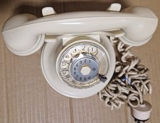 Telefono Vintage a disco Bianco In Bachelite Anni60
