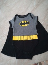 BODY E MANTELLO BATMAN NEONATO 0-3 MESI-COSTUME DI CARNEVALE DC COMICS ORIGINALS