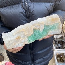 Fetta di fluorite verde
