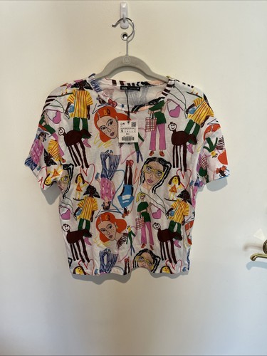 Shirt zara grafica donna - zara,