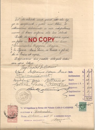 Torino 1932 procura - torino, 28.3.1932