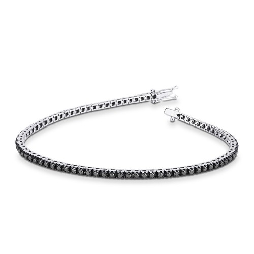 Bracciale tennis oro bianco - in,