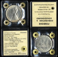 #02693] REPUBBLICA ITALIANA - 500 LIRE CARAVELLE 1958 - qFDC - PERIZIATA