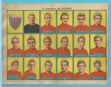foglio figurine NANNINA Calciatori Club Calcio Catania - Formazione 1949/1950 -