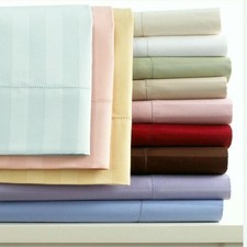 Set lenzuola letto ad acqua 4 pezzi 1000 TC cotone egiziano colori a righe taglia US