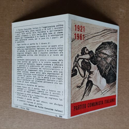Tessera partito comunista - tessera,