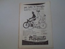 advertising Pubblicità 1951 BICI GARELLI MOSQUITO MOTORE 49 CC