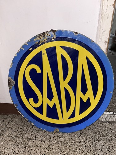 Insegna smaltata saba vintage - insegna,
