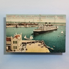 Barcelona Shipping Spain Postcard C1910 Principessa Mafalda Lost At Sea 1927