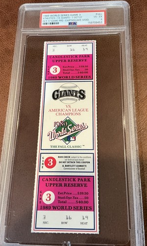 Psa 1989 world series - 4,