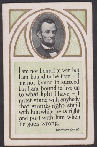 Abraham lincoln postcard 1900s - abraham,