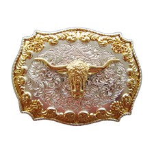 Elegante Fibbia Con Longhorn-