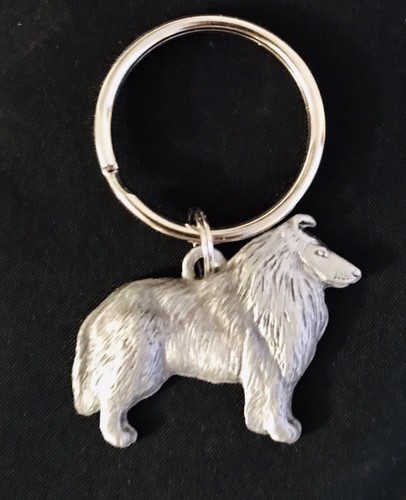 Portachiavi peltro collie - in,