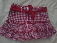 PRENATAL lotto 592 gonna rossa bimba bambina 2/3 anni 30 mesi