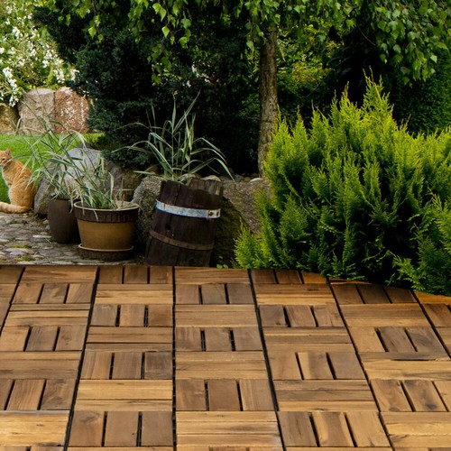 Mattonelle legno acacia - mattonelle,