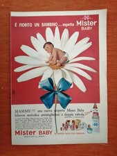 PUBBLICITA' ORIGINALE ADVERTISING "MISTER BABY" del 1967