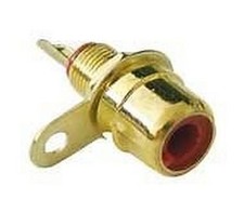 GOLD PANEL RCA CONNECTOR PLUG