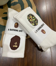 OFFERTA BAPE Calze Crew Bianco