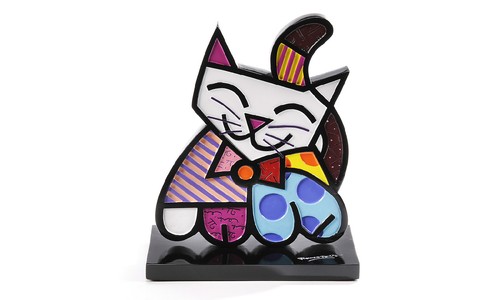 Romero britto cat figurine - romero,