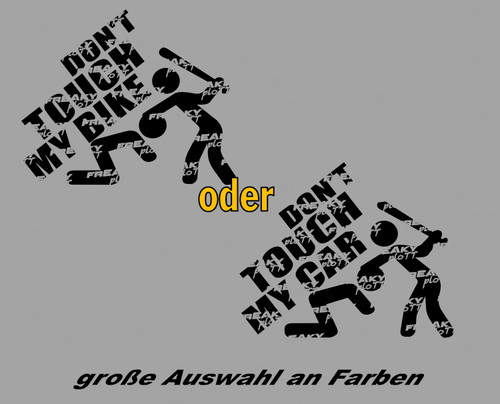 Adesivo dont touch - adesivo, bike