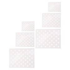 6 fogli di fogli a cinque punti Star Stencil Paint Spraying Accessori
