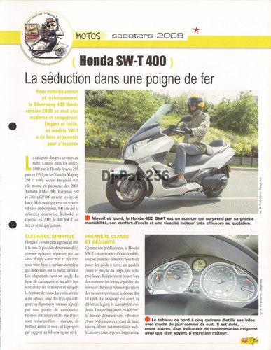 Fiche moto honda - fiche, sw-t400