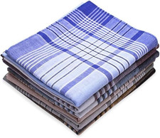 Fazzoletti Uomo 100% Cotone, 6 Pezzi, Da Taschino, Di Stoffa, 40X40 Cm, per Matr